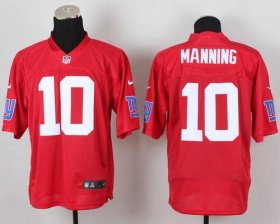 Wholesale Cheap Nike Giants #10 Eli Manning Red Men\'s Stitched NFL Elite QB Practice Jersey