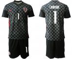 Wholesale Cheap Men 2020-2021 European Cup Croatia away black 1 Nike Soccer Jersey