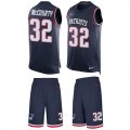 Wholesale Cheap Nike Patriots #32 Devin McCourty Navy Blue Team Color Men's Stitched NFL Limited Tank Top Suit Jersey
