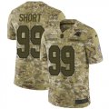 Wholesale Cheap Nike Panthers #99 Kawann Short Camo Youth Stitched NFL Limited 2018 Salute to Service Jersey