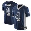 Wholesale Cheap Nike Cowboys #4 Dak Prescott Navy Blue Team Color Men's Stitched NFL Limited Rush Drift Fashion Jersey