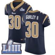 Wholesale Cheap Nike Rams #30 Todd Gurley II Navy Blue Team Color Super Bowl LIII Bound Men's Stitched NFL Vapor Untouchable Elite Jersey