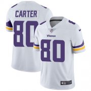 Wholesale Cheap Nike Vikings #80 Cris Carter White Men's Stitched NFL Vapor Untouchable Limited Jersey