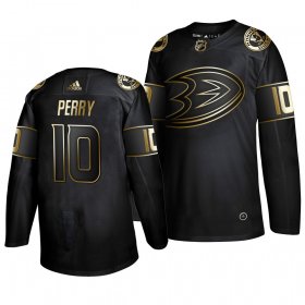 Wholesale Cheap Adidas Ducks #10 Corey Perry Men\'s 2019 Black Golden Edition Authentic Stitched NHL Jersey