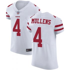 Wholesale Cheap Nike 49ers #4 Nick Mullens White Men\'s Stitched NFL Vapor Untouchable Elite Jersey