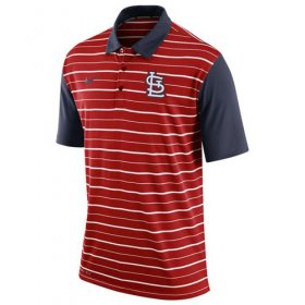 Wholesale Cheap Men\'s St.Louis Cardinals Nike Red Dri-FIT Stripe Polo
