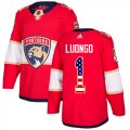 Wholesale Cheap Adidas Panthers #1 Roberto Luongo Red Home Authentic USA Flag Stitched Youth NHL Jersey
