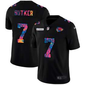Cheap Kansas City Chiefs #7 Harrison Butker Men\'s Nike Multi-Color Black 2020 NFL Crucial Catch Vapor Untouchable Limited Jersey