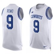 Wholesale Cheap Nike Cowboys #9 Tony Romo White Men's Stitched NFL Limited Tank Top Jersey