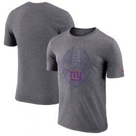 Wholesale Cheap Men\'s New York Giants Nike Heathered Charcoal Fan Gear Icon Performance T-Shirt
