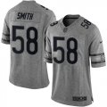 Wholesale Cheap Nike Bears #58 Roquan Smith Gray Men's Stitched NFL Limited Gridiron Gray Jersey