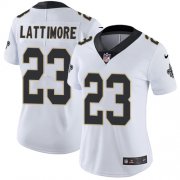 Wholesale Cheap Nike Saints #23 Marshon Lattimore White Women's Stitched NFL Vapor Untouchable Limited Jersey
