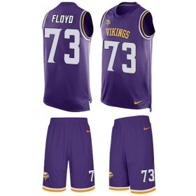 Wholesale Cheap Nike Vikings #73 Sharrif Floyd Purple Team Color Men\'s Stitched NFL Limited Tank Top Suit Jersey