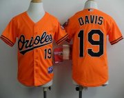 Wholesale Cheap Orioles #19 Chris Davis Orange Cool Base Stitched Youth MLB Jersey
