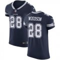 Wholesale Cheap Nike Cowboys #28 Darren Woodson Navy Blue Team Color Men's Stitched NFL Vapor Untouchable Elite Jersey