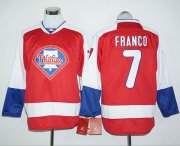 Wholesale Cheap Phillies #7 Maikel Franco Red Long Sleeve Stitched MLB Jersey