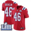Wholesale Cheap Nike Patriots #46 James Develin Red Alternate Super Bowl LIII Bound Youth Stitched NFL Vapor Untouchable Limited Jersey