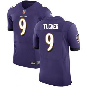 Wholesale Cheap Nike Ravens #9 Justin Tucker Purple Team Color Men\'s Stitched NFL Vapor Untouchable Elite Jersey