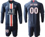 Wholesale Cheap Paris Saint-Germain Personalized Home Long Sleeves Soccer Club Jersey