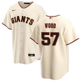 Wholesale Cheap Men\'s San Francisco Giants #57 Alex Wood Cream Home Nike Jersey