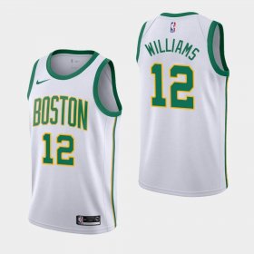 Wholesale Cheap Men\'s Boston Celtics #12 Grant Williams White City Nike Jersey