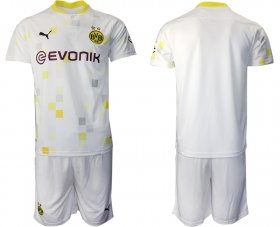 Wholesale Cheap Men 2020-2021 club Dortmund Second away blank white Soccer Jerseys