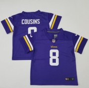 Wholesale Cheap Toddlers Minnesota Vikings #8 Kirk Cousins Purple 2020 Color Rush Stitched NFL Nike Limited Jersey
