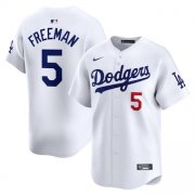 Cheap Men's Los Angeles Dodgers #5 Freddie Freeman White Cool Base Stitched Baseball Jersey