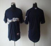 Wholesale Cheap Brewers Blank Blue Cool Base Stitched MLB Jersey
