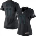Wholesale Cheap Nike Eagles #11 Carson Wentz Black Impact Women's Stitched NFL Limited Jersey