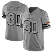 Wholesale Cheap Denver Broncos #30 Phillip Lindsay Men's Nike Gray Gridiron II Vapor Untouchable Limited NFL Jersey