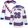 Wholesale Cheap Adidas Rangers #26 Martin St. Louis White Away Authentic Stitched NHL Jersey