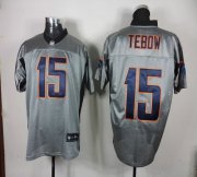 Wholesale Cheap Broncos #15 Tim Tebow Grey Shadow Stitched NFL Jersey