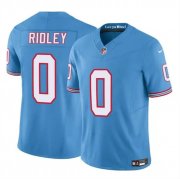 Cheap Men's Tennessee Titans #0 Calvin Ridley Blue 2023 F.U.S.E. Throwback Limited Football Stitched Jersey
