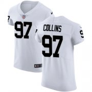Wholesale Cheap Nike Raiders #97 Maliek Collins White Men's Stitched NFL New Elite Jersey