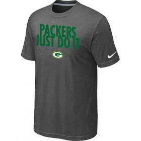 Wholesale Cheap Nike Green Bay Packers Just Do It Dark Grey T-Shirt