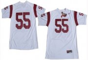 Wholesale Cheap USC Trojans #55 Junior Seau White Jersey