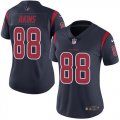 Wholesale Cheap Nike Texans #88 Jordan Akins Navy Blue Women's Stitched NFL Limited Rush Jersey