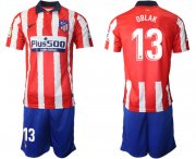 Wholesale Cheap Men 2020-2021 club Atletico Madrid home 13 red Soccer Jerseys