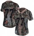 Wholesale Cheap Nike Raiders #77 Trent Brown Camo Women's Stitched NFL Limited Rush Realtree Jersey