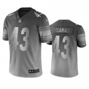 Wholesale Cheap Pittsburgh Steelers #43 Troy Polamalu Silver Gray Vapor Limited City Edition NFL Jersey
