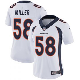 Wholesale Cheap Nike Broncos #58 Von Miller White Women\'s Stitched NFL Vapor Untouchable Limited Jersey