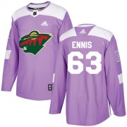 Wholesale Cheap Adidas Wild #63 Tyler Ennis Purple Authentic Fights Cancer Stitched NHL Jersey