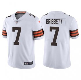 Wholesale Cheap Men\'s Cleveland Browns #7 Jacoby Brissett White Vapor Untouchable Limited Stitched Jersey