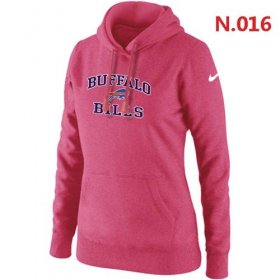 Wholesale Cheap Women\'s Nike Buffalo Bills Heart & Soul Pullover Hoodie Pink