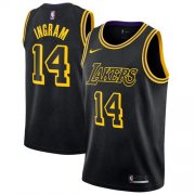 Wholesale Cheap Nike Los Angeles Lakers #14 Brandon Ingram Black NBA Swingman City Edition Jersey