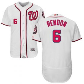Wholesale Cheap Nationals #6 Anthony Rendon White Flexbase Authentic Collection Stitched MLB Jersey