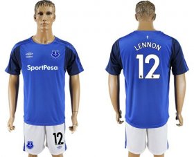 Wholesale Cheap Everton #12 Lennon Home Soccer Club Jersey