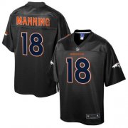 Wholesale Cheap Nike Broncos #18 Peyton Manning Black Men's NFL Pro Line Black Reverse Fashion Game Jersey