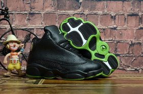 Wholesale Cheap Kids\' Air Jordan 13 Altitude Shoes Black/Green